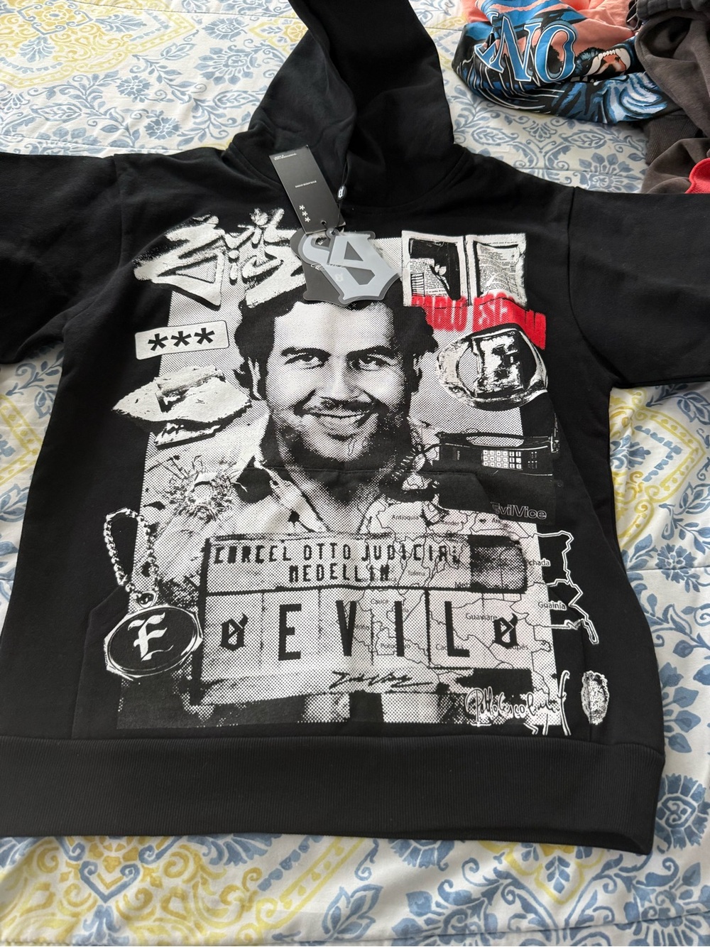 Evil Vice Pablo Escobar Men’s Black Hoodie